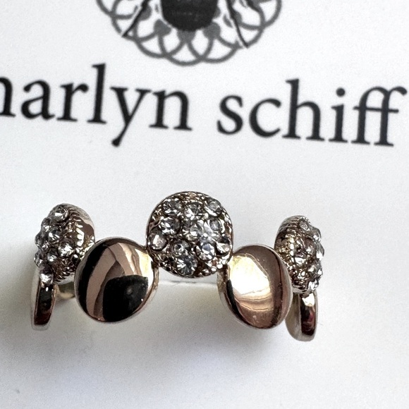 ✨One of a Kind Stunning Marlyn Schiff Disc Pave Adjustable Ring✨ - Picture 10 of 16